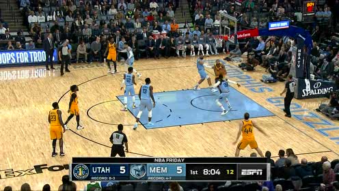 【NBA集锦】硬碰硬你就输了！米切尔妙传篮下戈贝尔旱地拔葱双手重扣