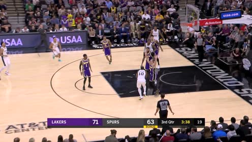 【NBA集锦】轻巧一点越过浓眉指尖 怀特灵性抛射打停湖人