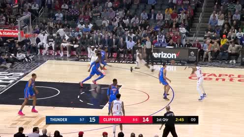 【NBA集锦】快船首个三分 路威三分线外抬手就来