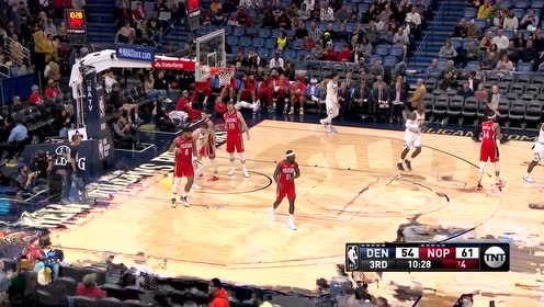 【NBA录像回放】掘金vs鹈鹕第3节 格兰特逆天压哨