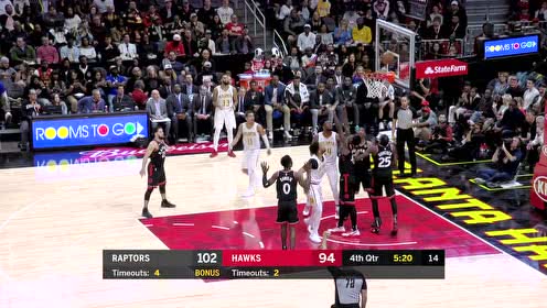 【NBA集锦】猛龙119-116老鹰 特雷杨空砍30+三双西卡34分带队取胜