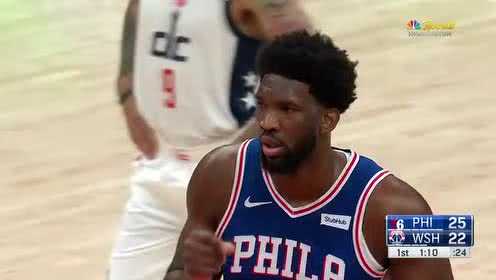 【NBA录像回放】费城vs奇才第1节 西蒙斯假传真投灵性上篮