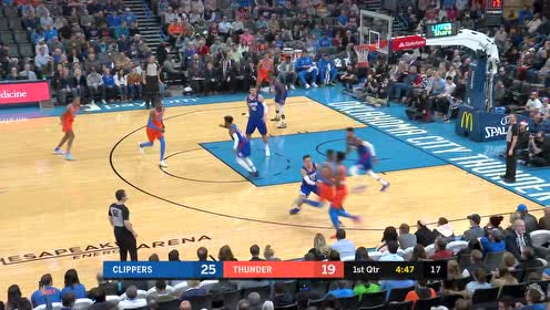 【NBA集锦】胳膊长就是可以为所欲为！ 亚历山大缓速突破强行上篮得手