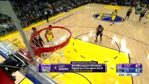 【NBA录像回放】国王vs勇士第2节 希尔德远投三分稳稳命中