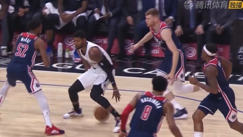 【NBA集锦】操作秀翻全场！ 乔治背后运球上篮引全场惊呼