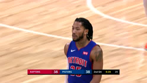 【NBA集锦】飘移抛投甩开防守 罗斯接球出手正中靶心