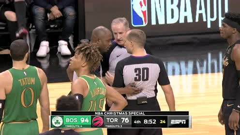 【NBA集锦】挑战成功！塔图姆登天劈扣球卷出网依然有效