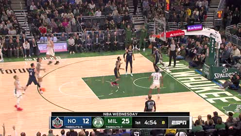 【NBA集锦】羽雕弓长翎剪 迪万斯索大号打停鹈鹕