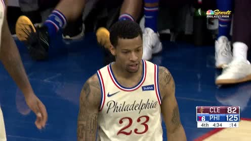 【NBA录像回放】骑士vs费城第4节