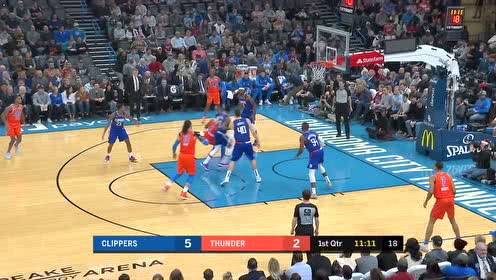 【NBA集锦】这小伙子太硬了！ 亚历山大顶着乔治完成抛投2+1