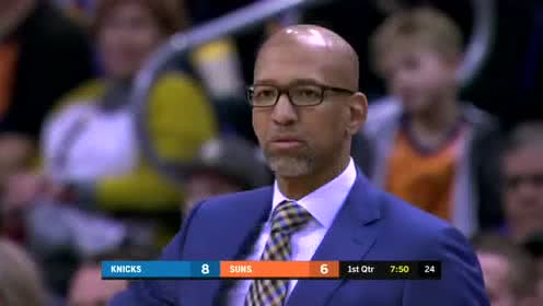 【NBA录像回放】尼克斯vs太阳第1节 兰德尔分球莫里斯三分命中