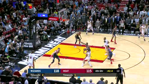 【NBA集锦】詹姆斯-约翰逊军刀出鞘砍下三分 双方最后时刻战至118平