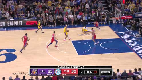 【NBA集锦】这就是领袖精神 浓眉哥连滚带爬起身重扣