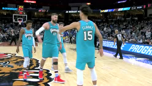 【NBA集锦】这弹跳力惊为天人 莫兰特平筐空接暴力砸扣