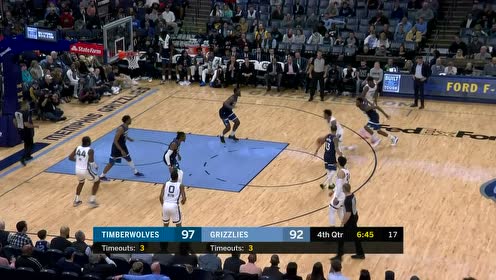 【NBA集锦】盘活全队！莫兰特空中补篮+助攻杰克逊再进三分扳平比分