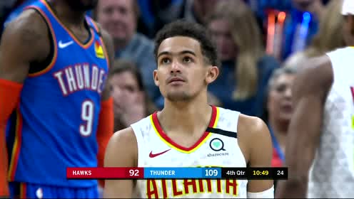【NBA录像回放】老鹰vs雷霆第4节 加里纳利弧顶架炮精准轰炸篮筐
