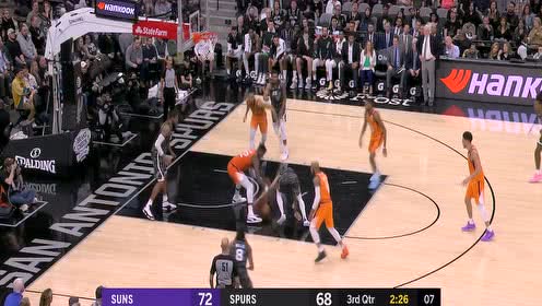 【NBA集锦】太阳103-99马刺 布克狂砍35分轰炸内线带队取胜