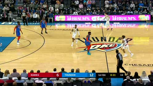 【NBA集锦】手感已经滚烫 亨特外线突施冷箭命中靶心