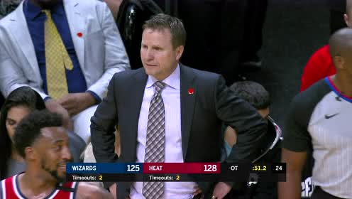 【NBA录像回放】奇才vs热火加时赛 比尔唯美拉杆