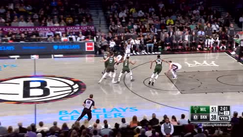 【NBA集锦】快速反击小王子 篮网连送抢断勒维尔一传一上连续建功