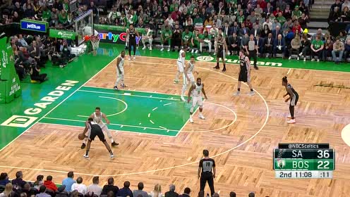 【NBA录像回放】马刺vs凯尔特人第2节 沃克飘逸内线进攻