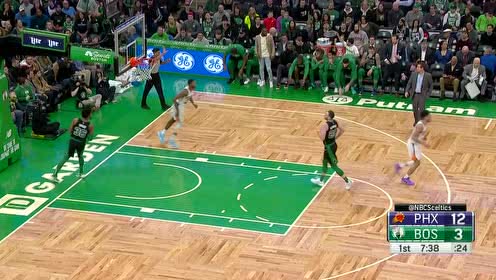 【NBA集锦】绿军持续断线 布里奇斯抢断海沃德一条龙轻松扣篮