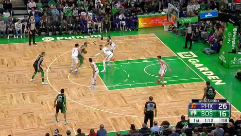 【NBA集锦】攻坚能力可见一斑！塔图姆强凿内线连续得分结束第一节