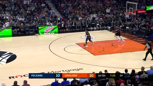 【NBA集锦】翻身跳投无视防守 英格拉姆脚踩莲花中投穿网