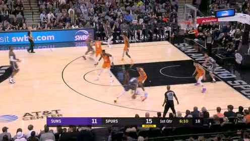 【NBA录像回放】太阳vs马刺第1节 阿德劈头盖脸封盖萨里奇