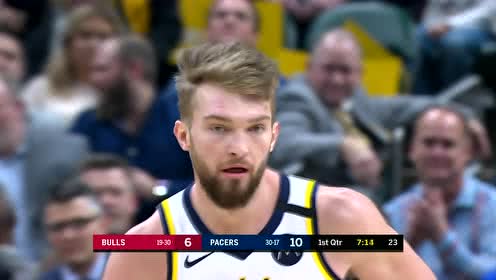 【NBA录像回放】公牛vs步行者第1节 布罗格登联手萨博尼斯瞒天过海造杀伤