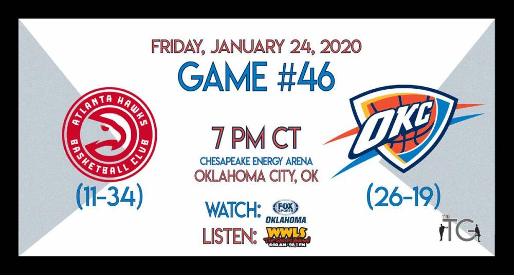 雷霆坐镇主场迎战老鹰，因大腿挫伤伤停一场的特雷-杨此役复出。本场比赛雷霆多点开花，一路压制住老鹰。最终，7人得分上双的雷霆在主场以140-111大胜老鹰，取得4连胜。