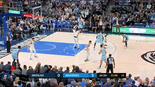【NBA录像回放】灰熊vs独行侠第1节 铂金无解手感三分连中