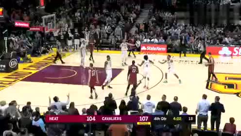 【NBA录像回放】热火vs骑士第4节 波特天神下凡压哨命中追平三分