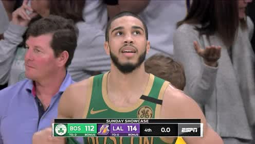 【NBA集锦】差一点成就经典 塔图姆最后一投被判犯规