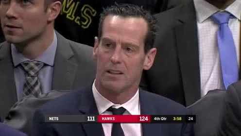 【NBA录像回放】篮网vs老鹰第4节 蒂格抢断飞天怒扣