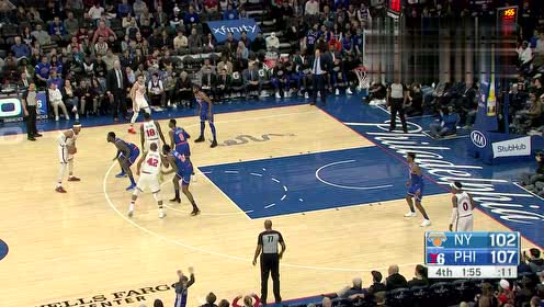 【NBA集锦】接球投篮一气呵成 哈里斯关键三分手起刀落