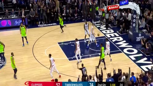 【NBA集锦】快船115-142森林狼 森林狼全队手感爆棚26计三分击沉快船