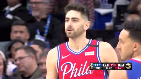 【NBA录像回放】快船vs76人第2节 莱昂纳德带球直杀篮下勾手打进