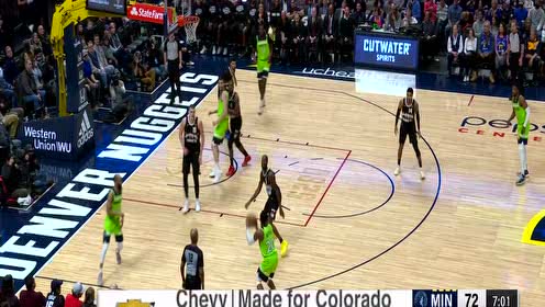 【NBA集锦】森林狼116-128掘金 约基奇高效24+7+6率队取胜