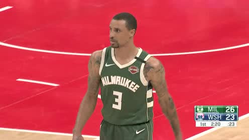 【NBA集锦】丝毫不拖泥带水 乔治希尔三分开炮正中靶心