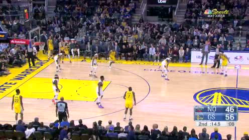【NBA录像回放】鹈鹕vs勇士第2节 锡安突袭大帽十分无情