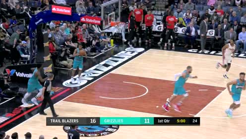 【NBA集锦】怀特塞德釜底抽薪精准击地 利拉德空切上篮打停灰熊