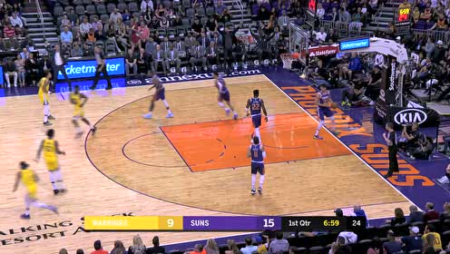 【NBA集锦】外线投射有来有往 达米安李率先命中布克立刻回击