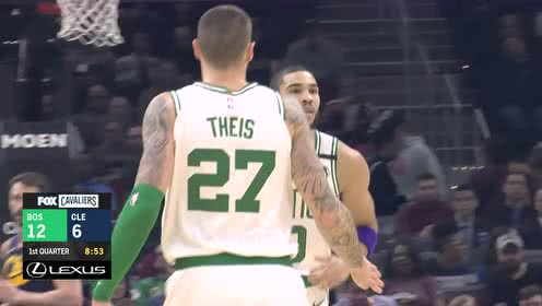 【NBA集锦】手感火热！塔图姆连续两记三分稳稳飙进