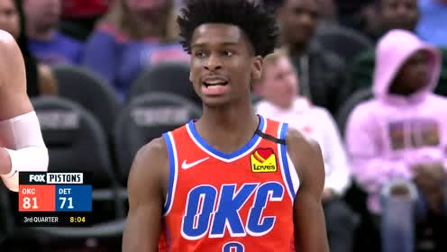 【NBA录像回放】雷霆vs活塞第3节 雷霆轻松扩大分差