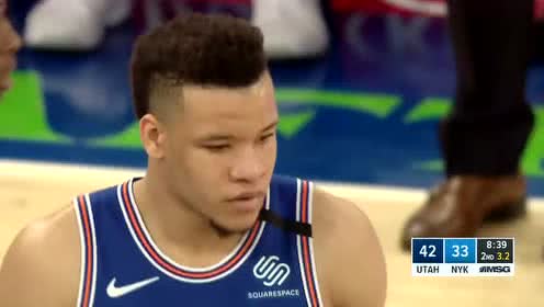 【NBA录像回放】爵士vs尼克斯第2节 兰德尔吃饼暴扣美滋滋