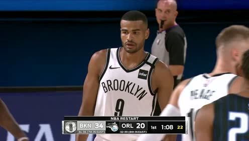 【NBA集锦】篮网108-96魔术 篮网6人上双轻取魔术残阵