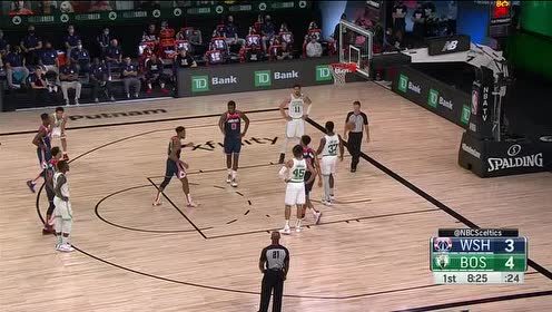 【NBA录像回放】奇才vs凯尔特人第1节 格林首节三记三分