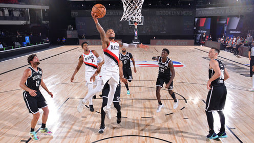 【NBA集锦】开拓者134-133篮网 利拉德爆砍42+12一分险胜篮网