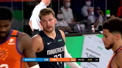 【NBA集锦】变向的节奏掌握得太好了 东契奇以一敌二上篮命中